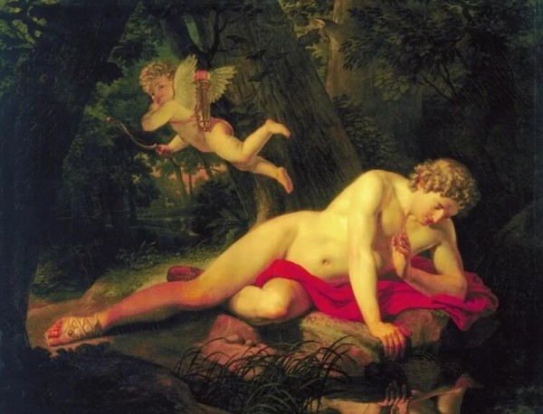 К. П. Брюллов, «Нарцисс, смотрящийся в воду», 1819 г.